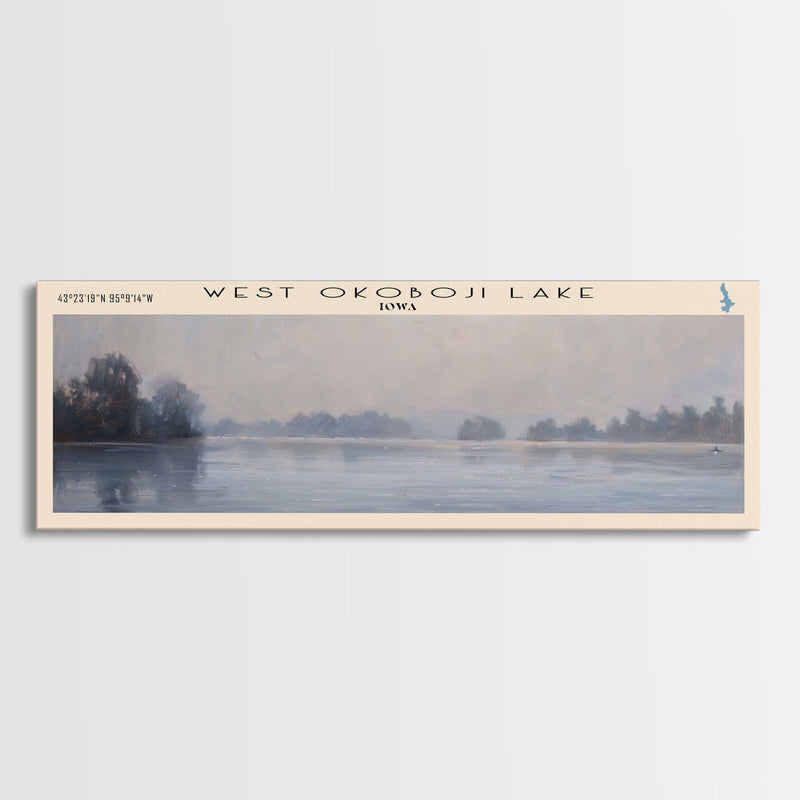 Yatesville Lake Kentucky Panoramic Wall Art, Framed Canvas Print, Lake House Decor, Travel Poster, Scenic Lake Scene, Bedroom Decor