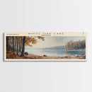 White Oak Lake Arkansas Panoramic Wall Art, Framed Canvas Print, Lake House Decor, Travel Poster, Beautiful Lake Scene, Bedroom Decor