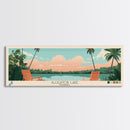 Alligator Lake Florida Framed Canvas Print, Panoramic Travel Poster, Pop Art, Midcentury Modern Wall Art, Scenic Bedroom Decor