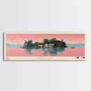 Grenada Lake Mississippi Framed Canvas Print, Panoramic Art, Midcentury Modern, Pop Art, Bedroom Decor, Travel Poster, Nature Art, Home Decor