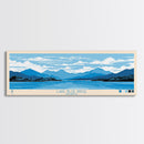 Lake Blue Ridge Georgia Framed Canvas Print, Panoramic Art, Midcentury Modern, Pop Art, Living Room Wall Art, Travel Poster, Lake House Decor