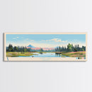 Lynx Lake, Arizona Panoramic Wall Art Framed Canvas Print, Midcentury Modern, Pop Art, Home Decor, Travel Poster, Living Room Art