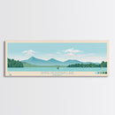 Smith Mountain Lake, Virginia Framed Canvas Print, Lake House Decor, Midcentury Modern Art, Pop Art, Travel Poster, Bedroom Wall Art
