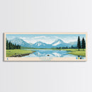 Tioga Lake, California Framed Canvas Print, Lake House Art, Midcentury Modern Decor, Pop Art, Travel Poster, Bedroom Wall Art