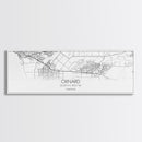 Panoramic Oxnard City Map, California Art, Map Print, Minimalist Wall Art, Canvas Art, Housewarming Gift, Street Map Art, Closing Gift