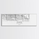 Panoramic Phoenix City Map, Arizona Art, Map Print, Minimalist Wall Art, Canvas Art, Housewarming Gift, Street Map Art, Closing Gift