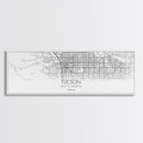 Panoramic Tucson City Map, Arizona Art, Map Print, Minimalist Wall Art, Canvas Art, Housewarming Gift, Street Map Art, Closing Gift