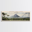 Arenal Volcano Travel Poster Print, Framed Canvas Print, Costa Rica Travel Art, Wood Framed Art, Wall Hanging, Home Decor