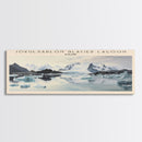 Jökulsárlón Glacier Lagoon COUNTRY | Framed Travel Poster Canvas Print | Trendy Wall Art | Watercolor Painting | Living Room Art | Unique Art