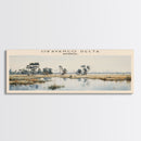 Okavango Delta Travel Poster Print, Framed Canvas Wall Art, Metal Wall Art, COUNTRY art, Gift For Him, Travel Wall Art, Travel Lover Gift