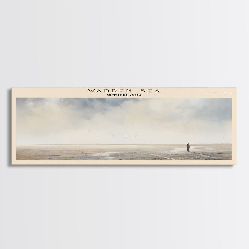 Wadden Sea Travel Poster Print, Framed Canvas Wall Art, Metal Wall Art, COUNTRY art, Gift For Him, Travel Wall Art, Travel Lover Gift