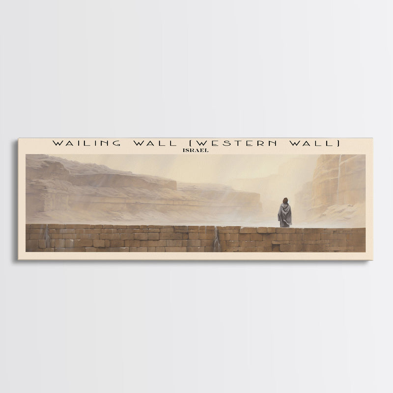 Wailing Wall COUNTRY | Framed Travel Poster Canvas Print | Trendy Wall Art | Watercolor Painting | Living Room Art | Unique Art