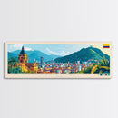 Bogota, Colombia Travel Poster Panoramic Canvas Print, Bogota, Colombia Painting, Colombia Art, Bogota Travel Art, Guest Room Painting