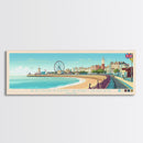 Brighton and Hove, England Travel Poster Panoramic Canvas Print, Brighton and Hove, England Painting, England Art, Brighton and Hove Travel Art, Guest Room Painting