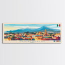 Chimalhuacan, Mexico Panoramic Travel Poster Canvas Print, Chimalhuacan, Mexico Painting, Mexico Art, Chimalhuacan Travel Art, Guest Room Painting