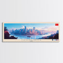Chongqing, China Panoramic Travel Poster Canvas Print, Chongqing, China Painting, China Art, Chongqing Travel Art, Guest Room Painting