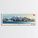 Panoramic Travel Poster Concepcion, Chile Canvas Print, Concepcion, Chile Painting, Chile Art, Concepcion Travel Art, Guest Room Painting