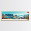 Kamloops, Canada Panoramic Travel Poster Canvas Print, Kamloops, Canada Painting, Canada Art, Kamloops Travel Art, Guest Room Painting