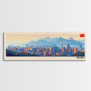Kunming, China Panoramic Travel Poster Canvas Print, Kunming, China Painting, China Art, Kunming Travel Art, Guest Room Painting