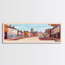Panoramic Travel Poster Lincoln, England Canvas Print, Lincoln, England Painting, England Art, Lincoln Travel Art, Guest Room Painting
