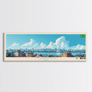 Manaus, Brazil Panoramic Travel Poster Canvas Print, Manaus, Brazil Painting, Brazil Art, Manaus Panoramic Travel Art, Travel Painting