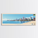 Maputo, Mozambique Travel Poster Panoramic Canvas Print, Maputo, Mozambique Painting, Mozambique Art, Maputo Travel Art, Guest Room Painting