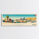 Mexicali, Mexico Panoramic Travel Poster Canvas Print, Mexicali, Mexico Painting, Mexico Art, Mexicali Panoramic Travel Art, Travel Painting