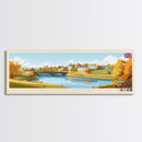 Milton Keynes, England Panoramic Travel Poster Canvas Print, Milton Keynes, England Painting, England Art, Milton Keynes Panoramic Travel Art, Travel Painting