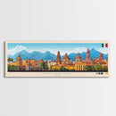Morelia, Mexico Panoramic Travel Poster Canvas Print, Morelia, Mexico Painting, Mexico Art, Morelia Travel Art, Living Room Painting