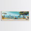 Nakuru, Kenya Travel Poster Panoramic Canvas Print, Nakuru, Kenya Painting, Kenya Art, Nakuru Travel Art, Guest Room Painting