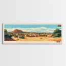 Ouahigouya, Burkina Faso Panoramic Travel Poster Canvas Print, Ouahigouya, Burkina Faso Painting, Burkina Faso Art, Ouahigouya Travel Art, Guest Room Painting