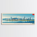 Qingdao, China Panoramic Travel Poster Canvas Print, Qingdao, China Painting, China Art, Qingdao Panoramic Travel Art, Travel Painting