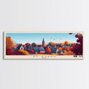 St Asaph, Wales Panoramic Travel Poster Canvas Print, St Asaph, Wales Painting, Wales Art, St Asaph Travel Art, Guest Room Painting
