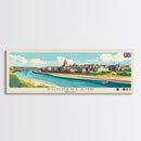 Sunderland, England Panoramic Travel Poster Canvas Print, Sunderland, England Painting, England Art, Sunderland Travel Art, Guest Room Painting