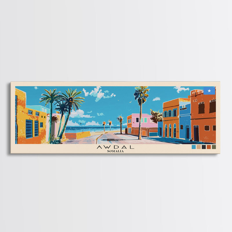 Awdal, Somalia Panoramic Canvas Print, Awdal, Somalia Painting, Somalia Art, Awdal Travel Poster, Travel Art, Housewarming Gift