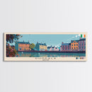 Dundalk, Ireland Panoramic Canvas Print, Dundalk, Ireland Painting, Ireland Art, Dundalk Travel Poster, Travel Art, Guest Room Painting
