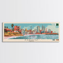 Karachi, Pakistan Panoramic Canvas Print, Karachi, Pakistan Painting, Pakistan Art, Karachi Travel Poster, Travel Art, Housewarming Gift