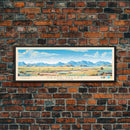 Death Valley National Park, Panoramic California Travel Art, National Park Print, Minimalist Travel Art, Midcentury Modern Style Landscape