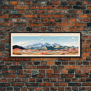 Great Sand Dunes National Park, Panoramic Colorado Travel Art, National Park Print, Minimalist Travel Art, Midcentury Modern Style Landscape