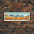 Guadalupe Mountains National Park, Panoramic Texas Travel Art, National Park Print, Minimalist Travel Art, Midcentury Modern Style Landscape
