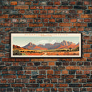 Guadalupe Mountains National Park, Panoramic Texas Travel Art, National Park Print, Minimalist Travel Art, Midcentury Modern Style Landscape
