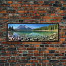 Photographic Panoramic of Banff National Park, Sunset Photography, National Park Art, Framed Canvas Print, Landscape Photography