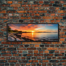 Photographic Panoramic of Biscayne National Park, Sunset Photography, National Park Art, Framed Canvas Print, Landscape Photography