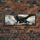 Dragon Painting, Framed Canvas Print, Dragon Art, Fantasy Art, Fantasy Painting, Watercolor Dragon Painting, Art Print