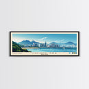 Cheung Sha, Hong Kong Panoramic Print, Vacation Gift, Hong Kong Wall Art, Beach Painting, Beach Decor, Large Wall Art, Wood Frame Art