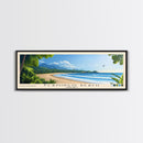 Flamingo Beach, Costa Rica Panoramic Beach Print, Vacation Gift, Costa Rica Wall Art, Framed Canvas Print, Framed Beach Painting