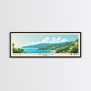 Jamaica, Jamaica Panoramic Print, Vacation Gift, Jamaica Wall Art, Beach Painting, Beach Decor, Large Wall Art, Wood Frame Art