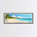 Love Beach, Bahamas Panoramic Print, Vacation Gift, Bahamas Wall Art, Beach Painting, Beach Decor, Large Wall Art, Wood Frame Art