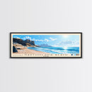 Nautholsvik Beach, Iceland Panoramic Print, Vacation Gift, Iceland Wall Art, Beach Painting, Beach Decor, Large Wall Art, Wood Frame Art