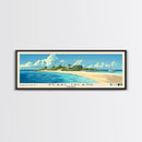 Pearl Island, Bahamas Panoramic Print, Vacation Gift, Bahamas Wall Art, Beach Painting, Beach Decor, Large Wall Art, Wood Frame Art